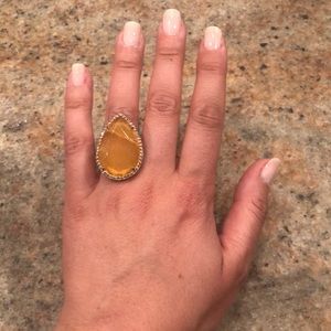 Teardrop cocktail ring.